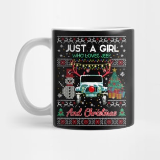 Just a girl who loves jeep and christmas Mug